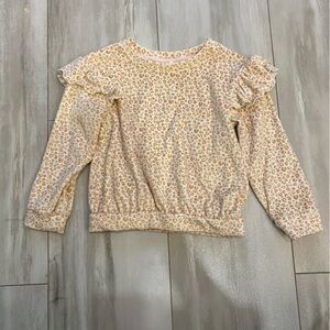 Cat & Jack Neutral Animal Print Soft Fleece Long Sleeve Pull-Over, Size 4T